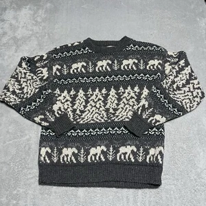 Suéter De Colección Eddie Bauer Para Hombres Mediano Lana Bosque Alce Cuello Redondo Hecho en EE. UU. - Imagen 1 de 7
