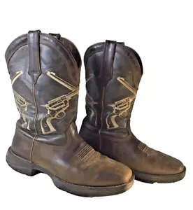 Durango Rebel Western Brown Leather boots Men's Size 9.5 W #Ddb0077 - Picture 1 of 15