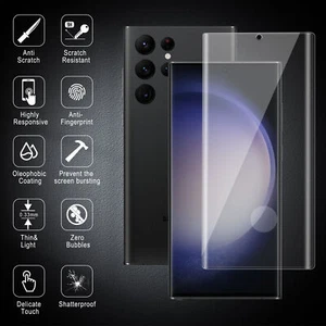 For Samsung Galaxy S23 Ultra S23+ S23 Tempered Glass Screen Protector Film Cover - Picture 1 of 12