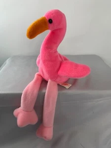 Peluche de flamenco TY Pinky 1995 retirado - Imagen 1 de 11