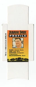 Bassett Barratt Jurassic Park Candy stick slide mint unfolded D Nedry Profile - Picture 1 of 1