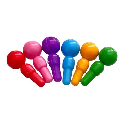 The Game of Life People Rainbow Purple Red Green Pink Blue Yellow Set of 6 - Image 1 of 4