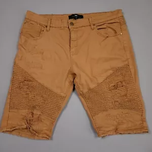 Jordan Craig Legacy Edition Moto Distressed Jean Shorts Jorts Streetwear 42 - Picture 1 of 10