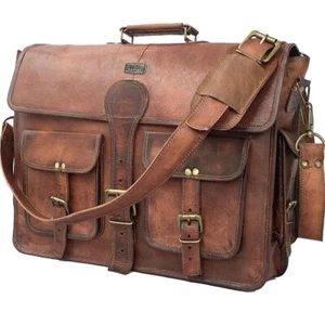 Pure Brown Leather Bag For Laptops, Books, And Other Accessories 2949594949499cc - Bild 1 von 4