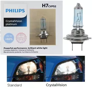 Philips Crystal Vision Platinum H7 55W Two Bulbs Head Light Low Beam Replacement - Picture 1 of 12