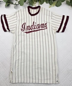 Vintage Long-Trikot Cleavland Indians weiß und rot gestreift Größe 48 - Bild 1 von 12