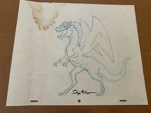 Lápiz de animación dibujado a mano Blackstar 1981 Skip Morgan producción firmado - Imagen 1 de 2