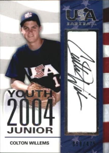 2006-07 USA Baseball 2004 Youth Junior Signatures #8 Colton Willems Auto /475 - Imagen 1 de 2