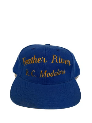 Sombrero vintage años 90 bordado FEATHER RIVER R.C Modelers azul Snapback Foto 1 de 4