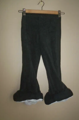 ANTIGUO PANTALÓN DE PELUCHE AZUL MARINO NEGRO BLANCO GATO PERRO ANIMAL PATAS PIES TALLA 4T 5T Foto 1 de 4