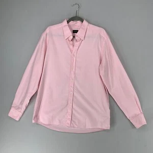 Ermenegildo Zegna Men Shirt XL Pink Button Up Collared Workwear Long Sleeve - Picture 1 of 12
