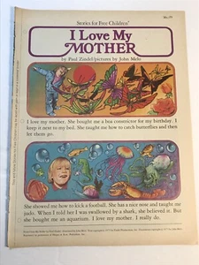 Vintage Story Insert I Love My Mother 1976 4 Seiten Ms Magazine Paul Zindel - Bild 1 von 4
