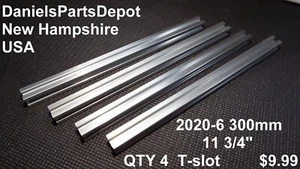 x4 BEAM 2020 X 300 MM EXTRUDED ALUMINUM T-SLOT FRAME 20x20-6 "11.811 INCH" USA - Picture 1 of 15