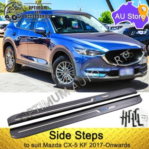 Alloy Black Side Steps Running Boards to suit Mazda CX-5 KF 2017 2018 2019 2020+ - Picture 1 of 6