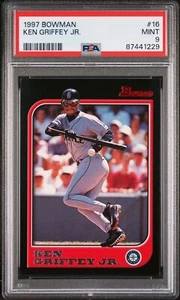 1997 BOWMAN #16 KEN GRIFFEY JR PSA 9 MINT HOF MARINERS REDS ONLY 26 HIGHER - Picture 1 of 2