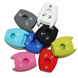 FUNDA PARA LLAVE DE SILICONA MERCEDES BENZ CLASSE A B C E S M R V CARCASA - Picture 1 of 17