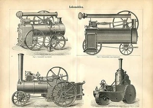 Vieux Tableau - Thème " Lokomobilen " De 1895 (BE-2) - Imagen 1 de 1