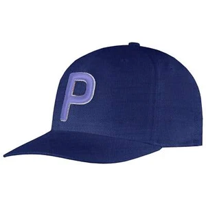 Puma P 110 Mens Blue Flexfit Golf Cap - Picture 1 of 3