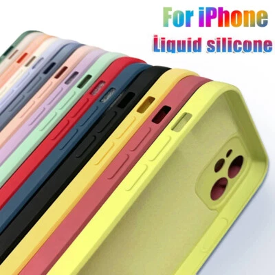 MARKENLOS Case For iPhone 15 14 11 12 13 Pro Max Mini 8 7 XR XS Silicone Case Protective Cover