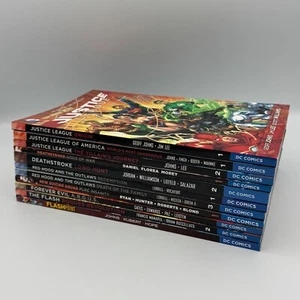 DC Comics TPB Mixed Lot x 11 Justice League Deathstroke Red Hood Suicide Squad + - Imagen 1 de 14