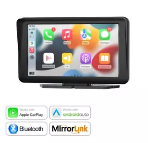 7" Portable Wireless for Apple Carplay Android auto Car Stereo Radio Bluetooth - Picture 1 of 5