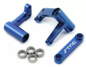 STRC ST3743XB BLUE ALUMINUM STEERING BELLCRANK Traxxas Slash Rustler Bandit 2WD - Picture 1 of 1