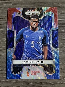 2018 Panini Prizm World Cup Soccer Red Blue Wave #86 Samuel Umtiti - Picture 1 of 2