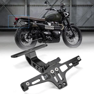 Motorcycle LED Rear License Plate Holder For Triumph Scrambler 400 X 1200 XE/XC - Picture 1 of 16