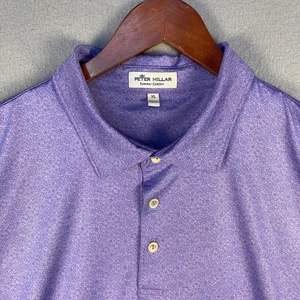 Peter Millar Sommer Comfort Poloshirt Herren XL Lila Dia de los Muertos Totenkopf - Bild 1 von 7