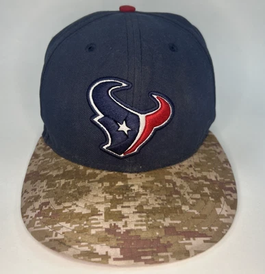New Era Houston Texans Salute to Service Gorra Ajustada NFL Digital Camuflada Gorra 7 1/2 Foto 1 de 4