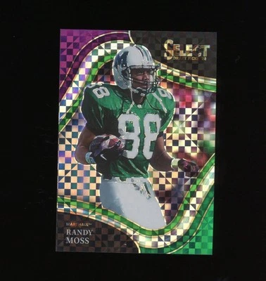 Randy Moss 2022 Select Field Level Purple Green Squares Prizm #162 SP #57/75 HOF - Image 1 of 2