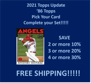 2021 Topps Update '86 Topps You Pick Complete your set SPECIAL!!!! - Bild 1 von 51