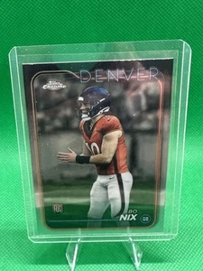 Bo Nix 2024 TOPPS CROMO ROOKIE RIFRATTORE #206 DENVER BRONCOS - Foto 1 di 2