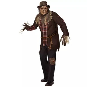 NEW Spirit Halloween Adult Haunting Scarecrow Costume Mask Sz M - Picture 1 of 3