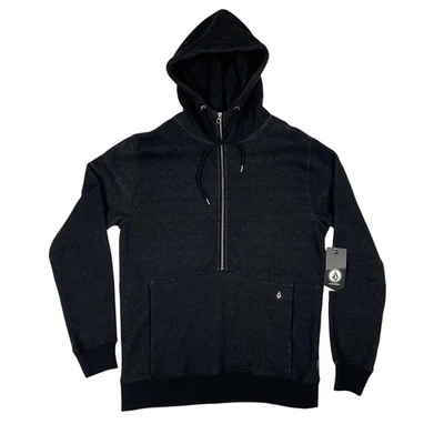Volcom Drastic Stone Hoodie Mens Medium Half Zip Fleece Kangaroo Pocket Pullover - Image 1 of 4