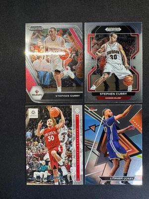 (4) Stephen Curry Prizm Draft #45 #56 Luminance Draft Pick Topps Finest Warriors - Image 1 of 2