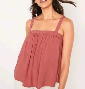 Old Navy Women Sz XL Tie-Back Cami Swing Blouse Pink Orange - Picture 1 of 12