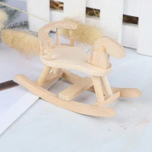 1/12 Dollhouse Miniature Wooden Rocking Horse Chair Nursery Room Furnitu_B.S* - Picture 1 of 12