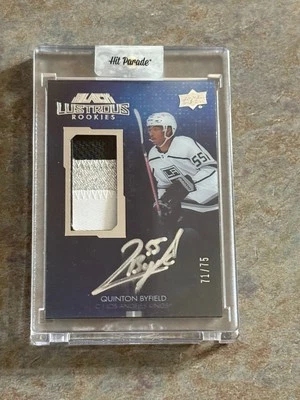 2021-22 UPPER DECK UD BLACK Quinton Byfield RC ROOKIE PATCH AUTO /75 LA KINGS - Image 1 of 2