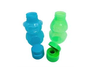 Tupperware Set Trinkflasche Frosch + Bär blau/ grün Kids 350 ml kinderfreundlich - Bild 1 von 2