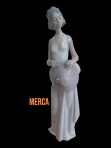 Lladro #5597 “Summer Soiree” Porcelain Figurine Lady Waiting – Vintage 1989 Mint - Picture 1 of 5