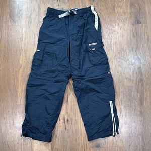 Vintage Abercrombie Fitch Pants Mens M Blue Lined Track Windbreaker Cargo Pocket - Picture 1 of 14