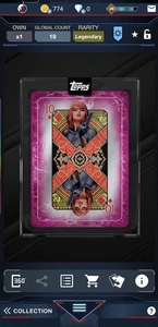 TOPPS MARVEL COLLECT MINT LEGENDARY GAMBIT’S DECK 99CC BLACK WIDOW - Picture 1 of 3