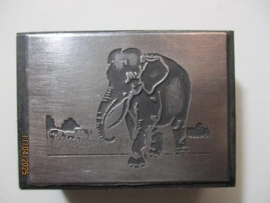 Printing Letterpress Printer Type Block Elephant Scene Print Cut - Picture 1 of 6