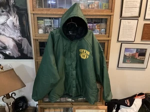 Vintage Tiffin University Dragons Football #10 Green Snap Up Steppjacke Gr. XL - Bild 1 von 11