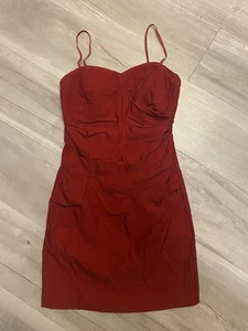 Ruby Rox Women's Small Red Bodycon Mini Dress Casual Party Formal Clubwear - Picture 1 of 4