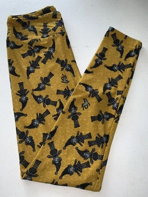 Lularoe OS Leggings Vintage Holiday Elves Elf Hidden Unicorn - Image 1 of 4