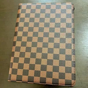 iPad PRO 12.9" (2020 & 2021 model) Brown Squared Rotating Stand Cover Case Pouch - Picture 1 of 7