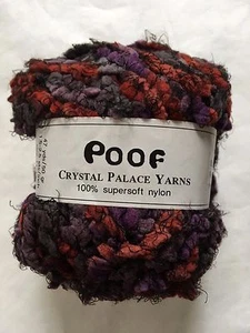 Crystal Palace Poof #9375 Kelim Puff Eyelash Yarn Supersoft Nylon 50gr - Picture 1 of 3