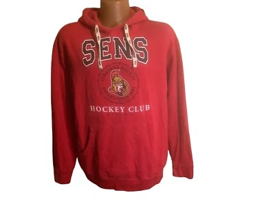 NHL HOCKEY CLUB OTTAWA SENATORS HOODIE SWEATSHIRT MEN’S RED SIZE M/M PULlOVER - Image 1 of 4